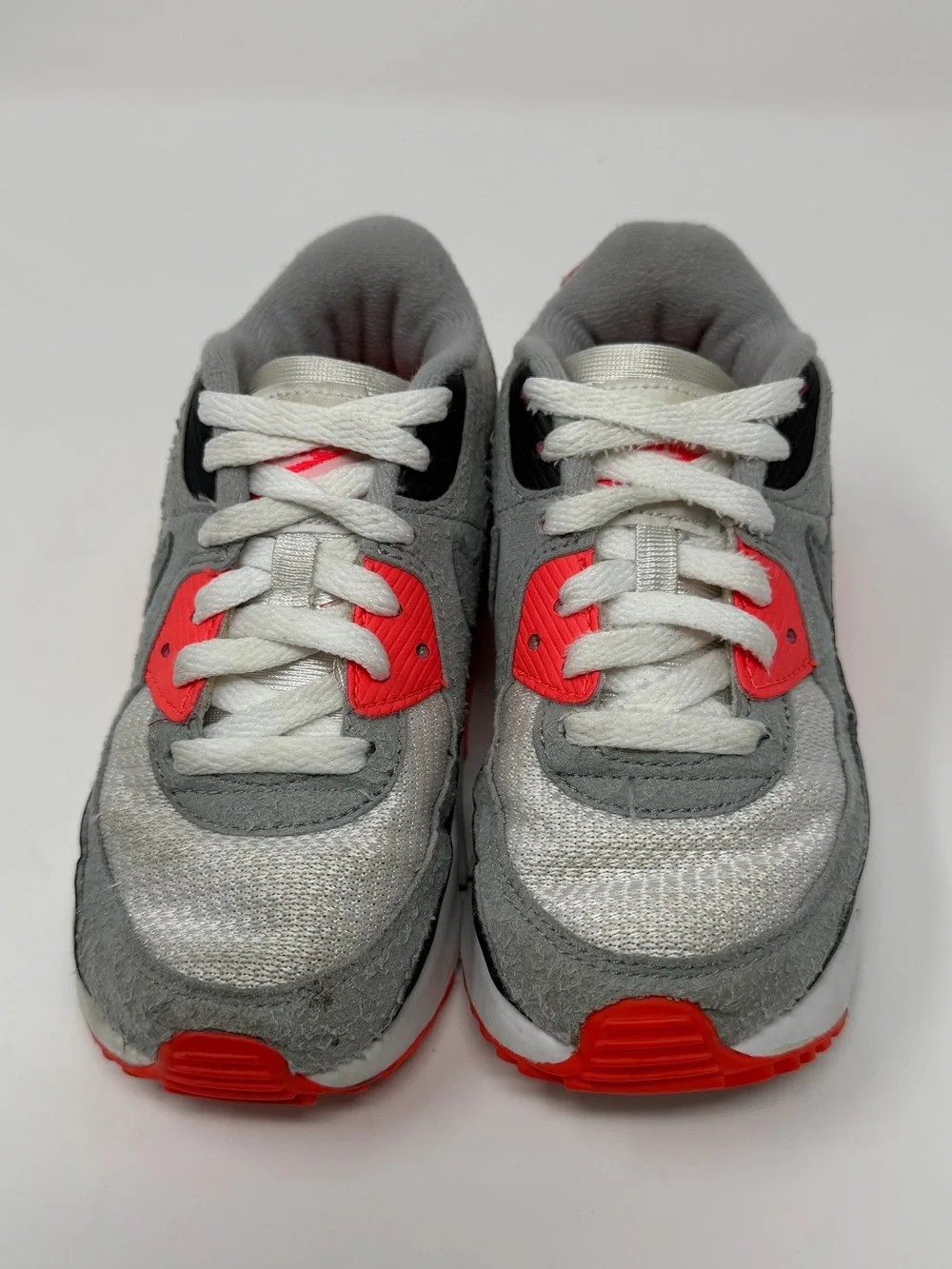 Nike Air Max 90 Kids' Running Shoes - Black & Red Sz.10